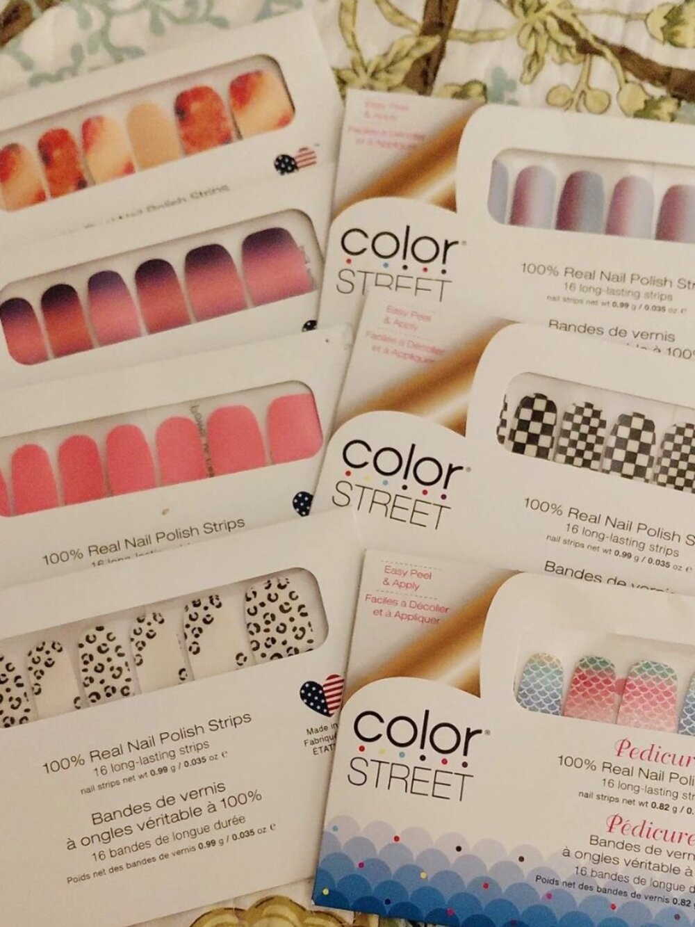 Bundle 7 Color Street Mixed Patterned Nail Polish Strips Pack. ALL NEW